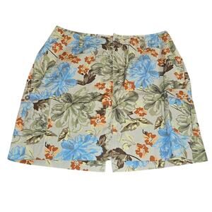 Eddie Bauer Women's Petite Cargo A Line Floral Cotton Skirt‎